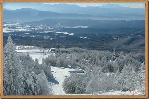 蓼科高原ピラタスの丘雪景色